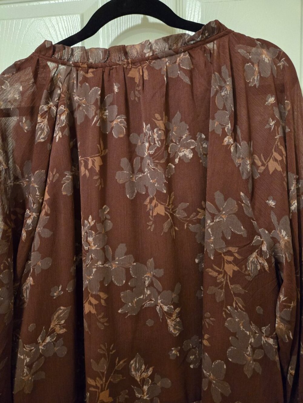 torrid Brown Floral Tiered Ruffle Midi Dress - Picture 12 of 12